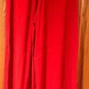 Free People  Gia Red Strapless Flounce Top & Wide Leg Pants Set Size Small Photo 9