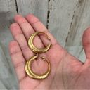 Madewell  Celestial Charm Hoop Earrings Gold Tone READ FLAW Photo 2