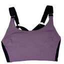 Bombshell sportswear  Banded Sports Bra in Violet Frost Purple Black Size Small Photo 2