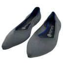 Rothy's  The Point Womens 8.5 Cloud Grey Birdseye Flats Comfort Washable Photo 4