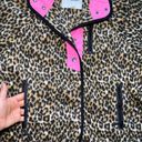 American Eagle Leopard Print Fleece Lined Sherpa Jacket Snap Photo 3