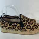 Sam Edelman Carrin Leather Leopard Calf Espadrille Platform Shoes Size 8M Photo 6