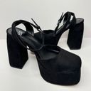 BP  Platform Pump Womens Size 5 Black Chunky Block Heel Ankle Strap Photo 4