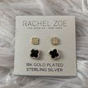 Rachel Zoe NWT 18k gold plated sterling silver set of two stud earrings Photo 1