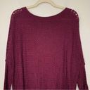 Lane Bryant  Women’s Size 14/16 Burgundy Knit Dolman Sweater Photo 2