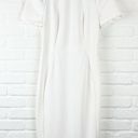 Calvin Klein  Cream Tulip Sleeve Sheath Dress Knee Length Classic Size 4 Photo 2