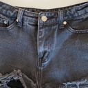 Missguided  Black Cutoff Denim Shorts Size 4 Photo 4