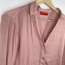 Natori Josie  Pink Long Sleeve V-Neck Soft Blouse Women's Size Small S Photo 3