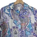 Chico's  Womens S No Iron Paisley Print Button Down Photo 3