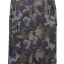 Diesel  Khaki Gray Black Camo Camouflage Print Twill Utility Pencil Skirt Size 27 Photo 5