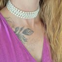 American Vintage Vintage “Fatima” Four Strand White Necklace Classic Style Neutral Bridal Choker Photo 0