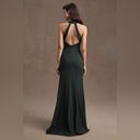 BHLDN  Lennox Halter Open-Back Side-Slit Stretch Crepe Gown Dark Emerald 12 NWT Photo 1