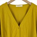 Mod Ref  Luca Tie Front Cropped Top Yellow Size Medium Photo 3