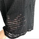 Eyeshadow Black Striped Sheer Burnout Tank Top L Photo 5