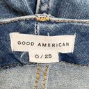 Good American  Jeans Good Waist Crop Ankle Raw Edge Blue Wash Women’s Size 25 | 0 Photo 10