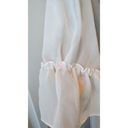 Betsey Johnson  Satin lace ruffle belted wrap Robe White Pearl size Medium Photo 5