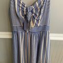 Lush Clothing Lush Women’s Blue White Cut Out Midi Dress Size Small Photo 5