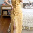 Likely Ali Yellow Star Strapless Ruffle Midi Dress Photo 0