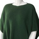 J.Jill  Womens One Size Poncho Sweater Green Front Pockets Tunic Length Rib Knit Photo 1