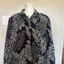 J. McLaughlin  Hester Jacket in Navy/White Raffia Palm Leaf Embroidered NWT XL Photo 2