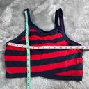 DKNY  Swim Women's Medium Red and Black Striped Bikini Top Photo 2