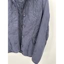 Hunter  Women's Navy Blue Quilted Long Sleeve Collared Jacket Size 4 Photo 2