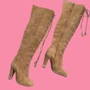 ALLSAINTS  Stepney Brown Suede Over the Knee Lace Up Tassel Boots EU 36/US 6 $900 Photo 1