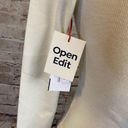 Open Edit  Knit Womens Ivory Long Sleeve Scoop Neck Henley Bodysuit Medium NWT Photo 6