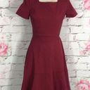 Rachel Parcell  red Square Neck Fit & Flare Dress Photo 5