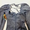 Fiorucci  Denim Bodice Mini Dress in Blue Photo 7