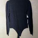 Aritzia NWT  Babaton Shapelace V Neck Long Sleeve Bodysuit Large in Black Photo 4