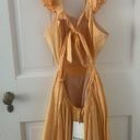 &merci Orange ruffled sleeve dress Photo 1