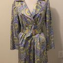 J. McLaughlin  Silk Paisley Print Trench Coat Photo 0