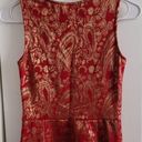 Love Culture NWT  Red Gold Foil Wrap Dress Size S Photo 3