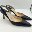 Manolo Blahnik Vintage  leather slingback pumps Size 36 1/2, 6.5US Photo 6