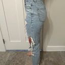 American Eagle AE Ripped Mom Jean- Blown Out Blue Photo 2