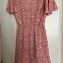 SheIn Pink Floral Wrap Dress Photo 3