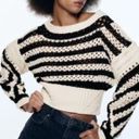 ZARA Black & Ecru Limited Edition Striped Sweater Photo 0