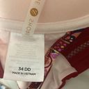 Shade & Shore NWOT  Bikini Top colorful mandolin print with gold Size 34 DD Photo 4