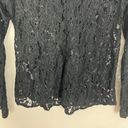 BCBGMAXAZRIA  Lace Black Button Down Top Size Medium Photo 7