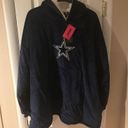 FOCO Navy White Dallas Cowboys Reversible Sherpa Hooded One Size New Blue Photo 2