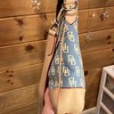 Dooney & Bourke  Blue Tan Signature  Logo Hobo Bag Photo 7