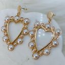 Nordstrom gold pearl heart earrings Photo 0