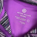 Peter Millar  Womens Jacket Size L Moisture Wicking 1/4 Zip Purple Thumb Holes Photo 2