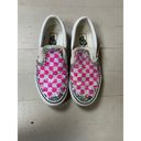 Vans  Sequence Silver and Pink And White Checkered Slip On Sneaker Women’s 8.5 Photo 1