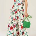 Scarlett LA DOUBLEJ Floral Flutter Sleeve  Tiered Ruffle Maxi Dress Medium Photo 13