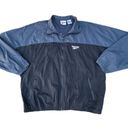 Reebok Vintage 90s  Zip Up Windbreaker Black Blue Jacket Photo 1