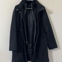 London Fog  Black 2-Layer Mid Thigh Length Winter Coat Size Large Photo 6