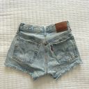 Levi’s 501 distressed denim shorts size 24 Photo 1