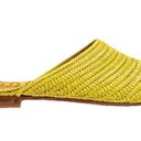 Krass&co Artemis Design . Raffia Babouche Yellow Flats Mules Slides Size 7 Photo 1